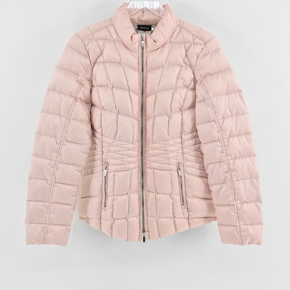 Bonita Womens‎ Quilted Puffer Jacket Size 36 Blush Pink Lightweight